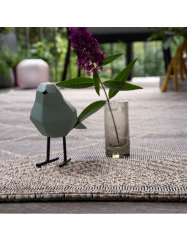 Oslo 710 Taupe Geometric Rug – Durable & Stylish