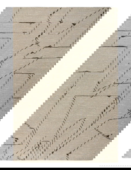 Parma 511 Cream Geometric Rug – Modern Neutral Elegance