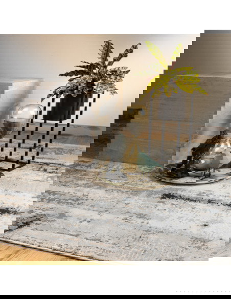 Phoenix 124 Aqua Modern Rug with Aqua Tones