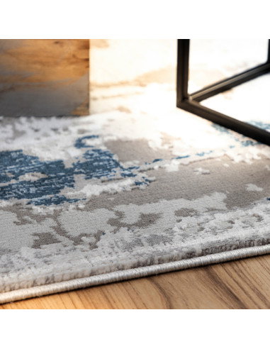 Phoenix 124 Aqua Modern Rug with Aqua Tones