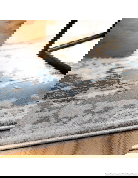 Phoenix 124 Aqua Modern Rug with Aqua Tones