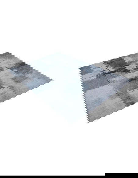 Posh 300 Grey Modern Patchwork Rug – Soft & Durable