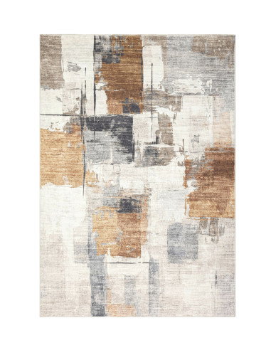 Posh 300 Terrakotta Rug – Modern Warm Patchwork Carpet