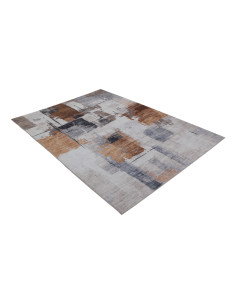 Posh 300 Terrakotta Rug – Modern Warm Patchwork Carpet 2