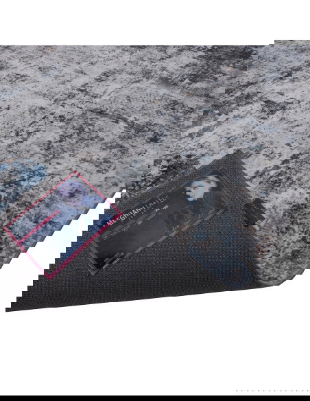 Posh 303 Blue Vintage Rug with Modern Abstract Design