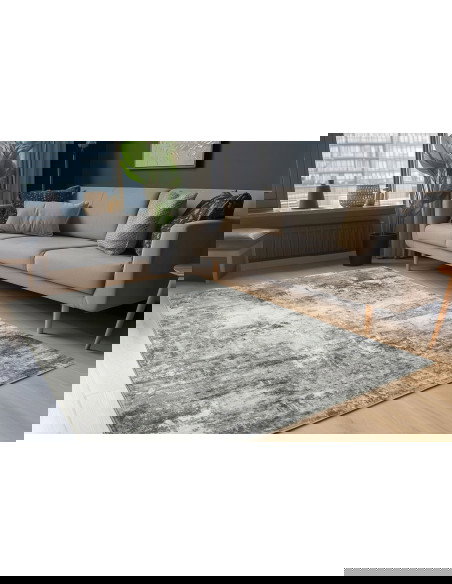 Posh 305 Grey Vintage Style Rug – Soft & Durable