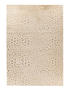 Tappeto moderno Safari crema con dettagli dorati