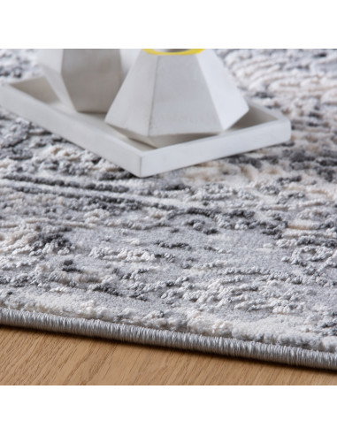 Salsa 692 Grey Modern Rug with Subtle Fantasy Pattern
