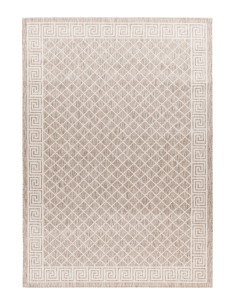 Tappeto moderno tortora con design geometrico