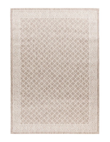 Tappeto moderno tortora con design geometrico