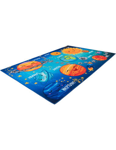 Tappeto moderno Torino Kids sistema solare per camerette