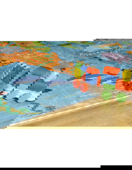 Torino Kids World Map Rug – Educational & Colorful Carpet