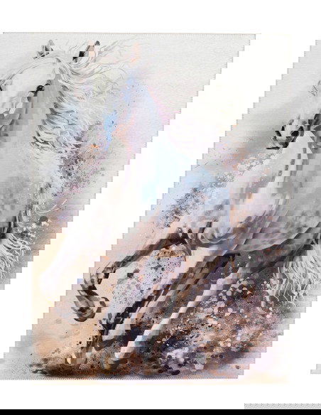 Tappeto moderno Torino Kids cavallo bianco