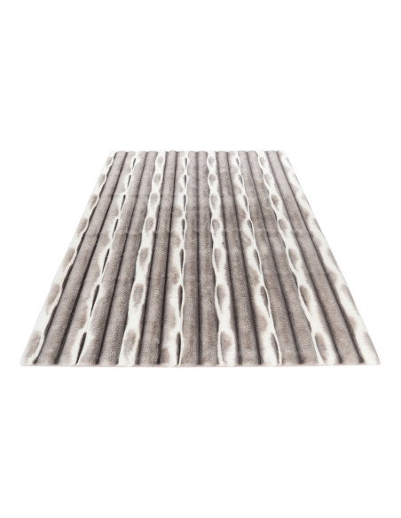 Waves 305 Silver Hand-Tufted Rug – Plush Geometric Design