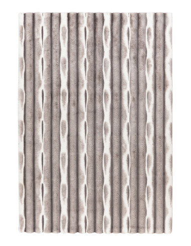Waves 305 Silver Hand-Tufted Rug – Plush Geometric Design