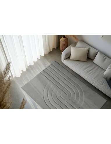 Zen Deluxe 700 Grey Modern Geometric Rug