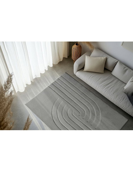 Zen Deluxe 700 Grey Modern Geometric Rug