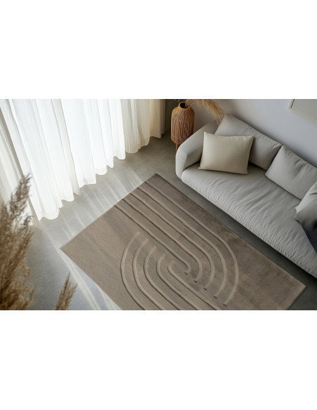 Tappeto salotto moderno tortora elegante e confortevole