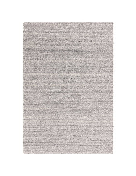 Tappeto Abbus Steel in poliestere, design boho chic e tinta unita, perfetto per ambienti moderni ed etnici con stile e comfort.
