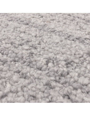 Tappeto Abbus Steel in poliestere, design boho chic e tinta unita, perfetto per ambienti moderni ed etnici con stile e comfort.