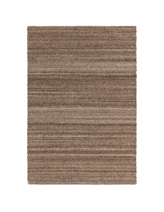 Elevate your space with the Abbus Tawny Brown boho rug—handwoven texture, durable polyester, and warm earthy tones for cozy, st