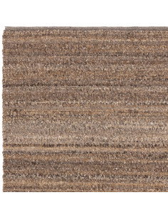 Tappeto Abbus Tawny Brown in poliestere, fatto a mano, perfetto per ambienti boho chic ed etnici, resistente e dal design versa 2