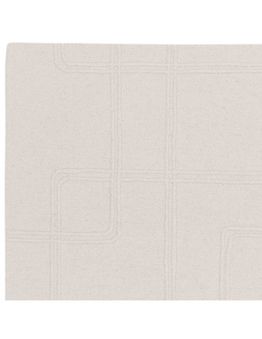 Elevate your space with the Ada Ivory boho rug, featuring a soft geometric design and natural wool for lasting comfort and time