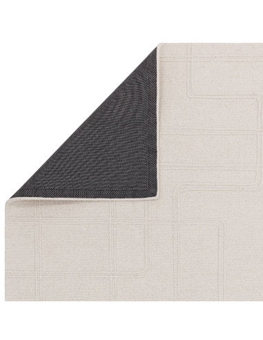 Elevate your space with the Ada Ivory boho rug, featuring a soft geometric design and natural wool for lasting comfort and time