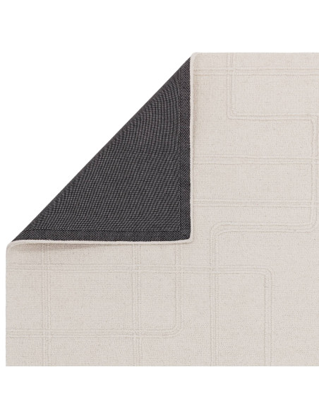 Tappeto Ada Ivory in lana naturale, design geometrico raffinato, perfetto per ambienti moderni, boho chic ed etnici. Eleganza e