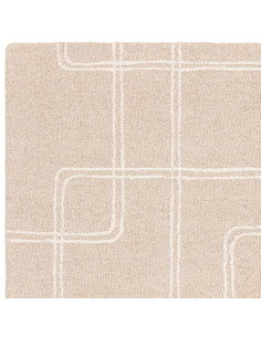 Tappeto Ada Sand in lana naturale, design geometrico perfetto per ambienti boho chic ed etnici, unisce eleganza, comfort e qual 2