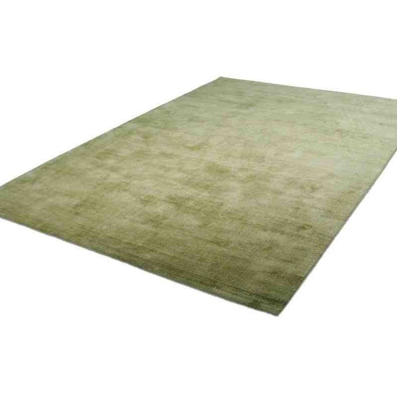 tappeto moderno tinta unita luxury 110 noble verde seta
