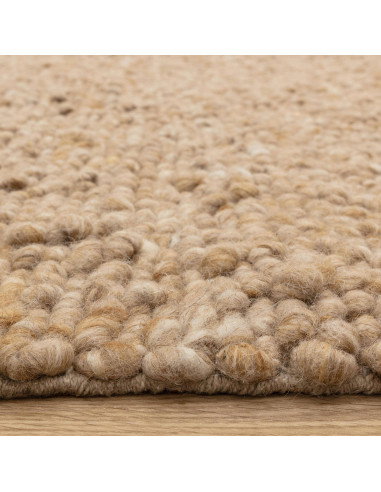 Add warmth and style with the Adler Honey boho rug—handwoven natural wool in a rich honey tone, perfect for any bohemian or mod