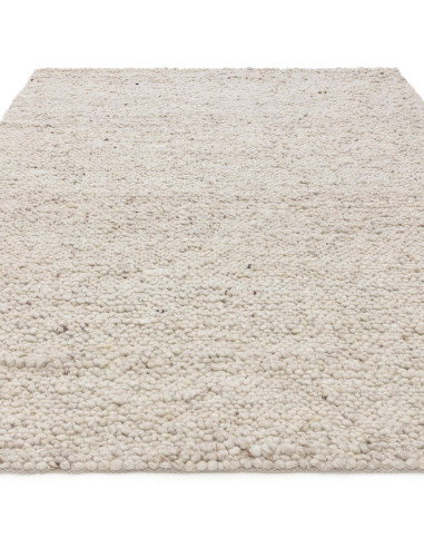 Elevate your space with the Adler Ivory boho rug, featuring handwoven natural wool for plush comfort and timeless bohemian styl