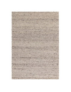 Tappeto Adler Silver in lana naturale, stile boho chic ed etnico, morbido e resistente, perfetto per un ambiente elegante e acc
