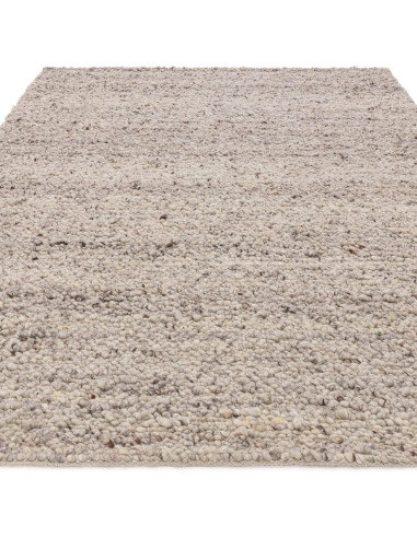 Elevate your space with the Adler Silver boho rug, featuring natural wool texture, handcrafted quality, and a versatile silver