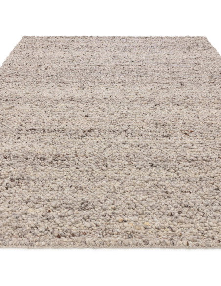 Elevate your space with the Adler Silver boho rug, featuring natural wool texture, handcrafted quality, and a versatile silver