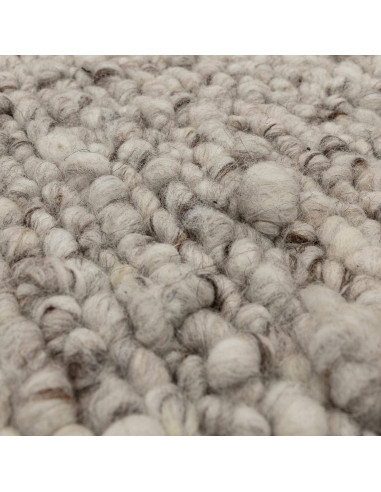 Tappeto Adler Silver in lana naturale, stile boho chic ed etnico, morbido e resistente, perfetto per un ambiente elegante e acc