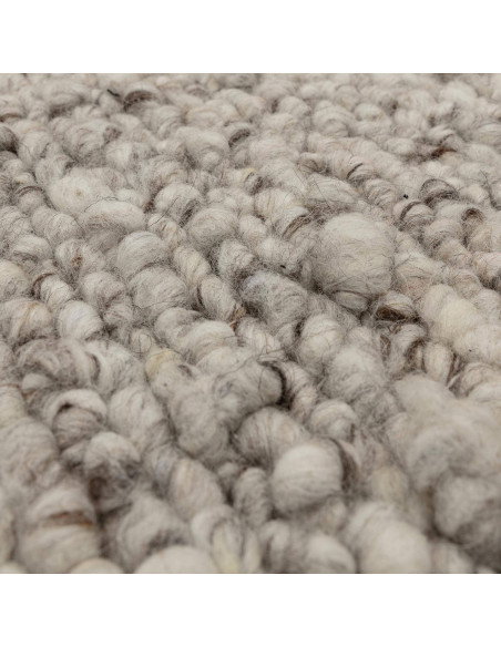 Elevate your space with the Adler Silver boho rug, featuring natural wool texture, handcrafted quality, and a versatile silver