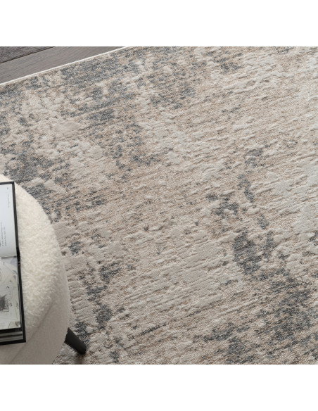 Tappeto Anders AN01 Grey: design boho chic con fantasia astratta, morbido e resistente, perfetto per ambienti moderni e raffina