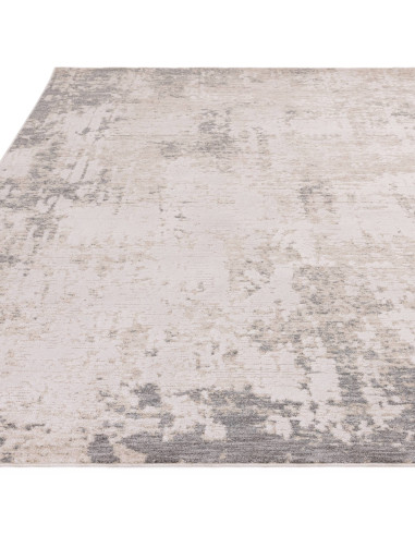 Elevate your space with the Anders AN01 Grey boho rug, featuring a durable abstract design in soft greys for timeless bohemian