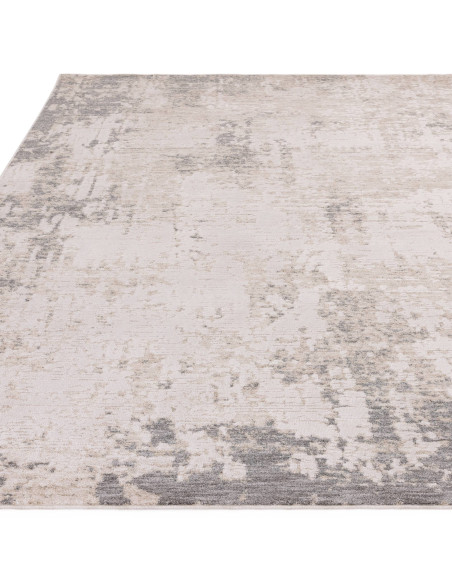 Elevate your space with the Anders AN01 Grey boho rug, featuring a durable abstract design in soft greys for timeless bohemian