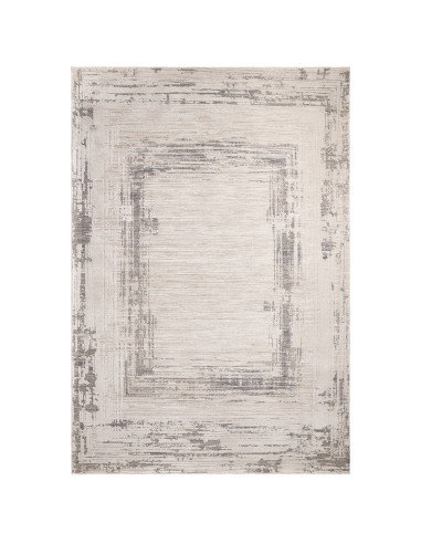 Elevate your space with the Anders AN06 Grey boho rug, featuring an abstract fantasy design and durable, easy-care synthetic fi