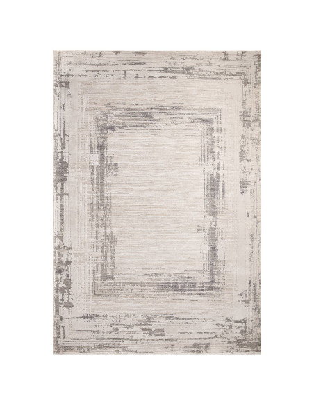 Tappeto Anders AN06 Grey: design moderno con fantasia astratta, perfetto per ambienti boho chic o etnici, resistente e facile d