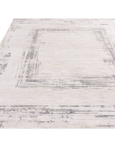 Elevate your space with the Anders AN06 Grey boho rug, featuring an abstract fantasy design and durable, easy-care synthetic fi
