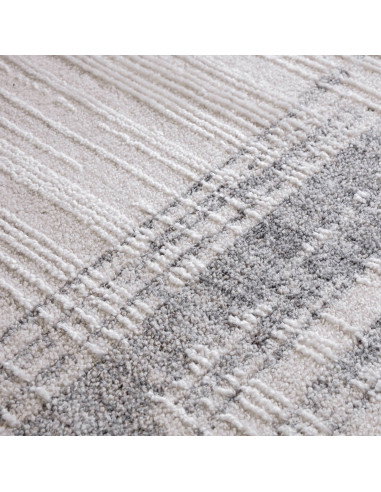 Elevate your space with the Anders AN06 Grey boho rug, featuring an abstract fantasy design and durable, easy-care synthetic fi