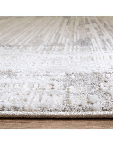 Tappeto Anders AN06 Grey: design moderno con fantasia astratta, perfetto per ambienti boho chic o etnici, resistente e facile d