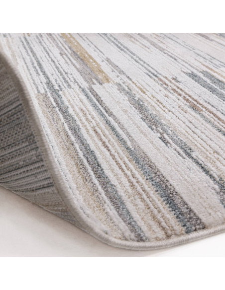 Elevate your space with the Anders AN09 Grey boho rug, featuring an abstract design and durable, easy-care synthetic fibers for