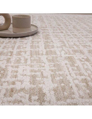 Elevate your space with the Anders AN10 Beige/Natural boho rug, featuring a durable, abstract design that blends modern fantasy