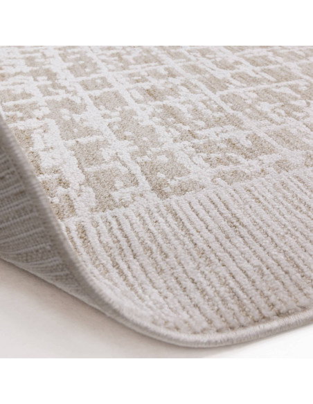 Tappeto Anders AN10 Beige/Natural: eleganza e comfort con design astratto, perfetto per ambienti boho chic ed etnici. Facile da
