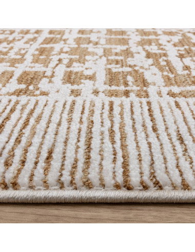Elevate your space with the Anders AN11 Beige/Natural boho rug, featuring an abstract design and durable, soft fibers for styli